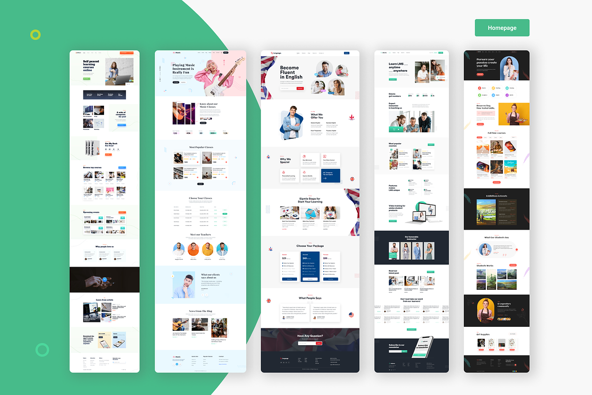 Edums-Education & LMS Figma Templae, an UI Kit Template by Pixency (Photo 3 of 14)