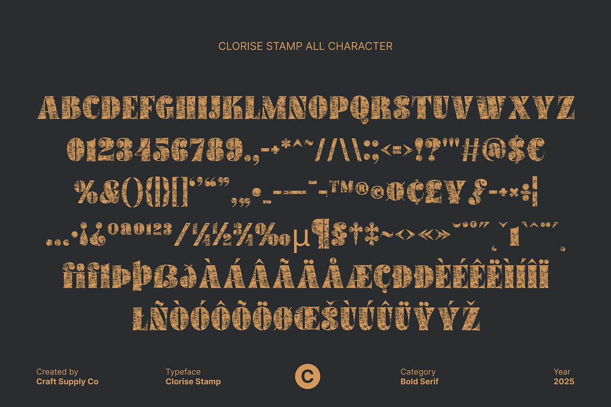 Clorise Stamp, a Sans Serif Font by Craft Supply Co. (Photo 8 of 8)