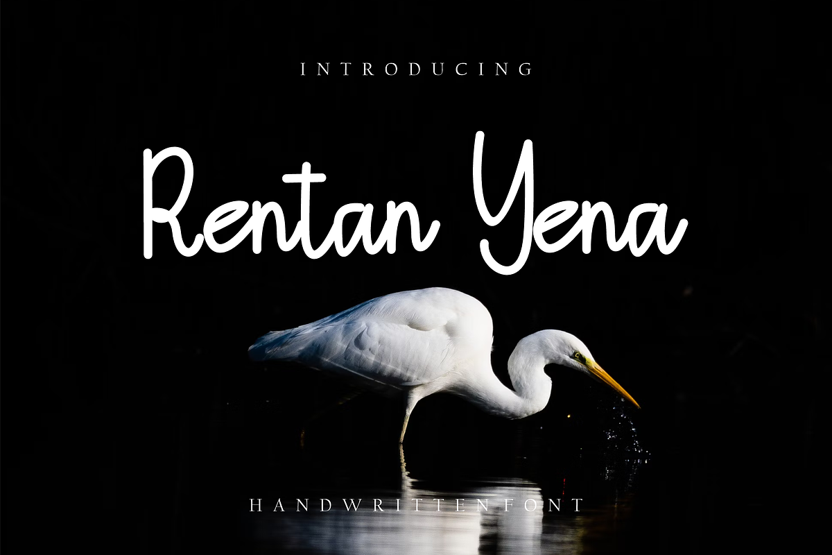 Rentan Yena Handwritten Font, a Handwritten Font by VectorCraft (Photo 1 of 5)