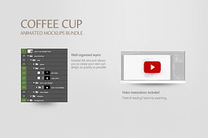 Coffee Cup Animated Mockups Bundle