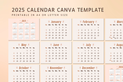2025 CALENDAR CANVA TEMPLATE, a Stationery Template by The Little Lily Studio (Thumbnail 3 of 5)