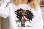 Summer Beach Girl Embroidery, an Illustration by designcity5 (Thumbnail 3 of 4)