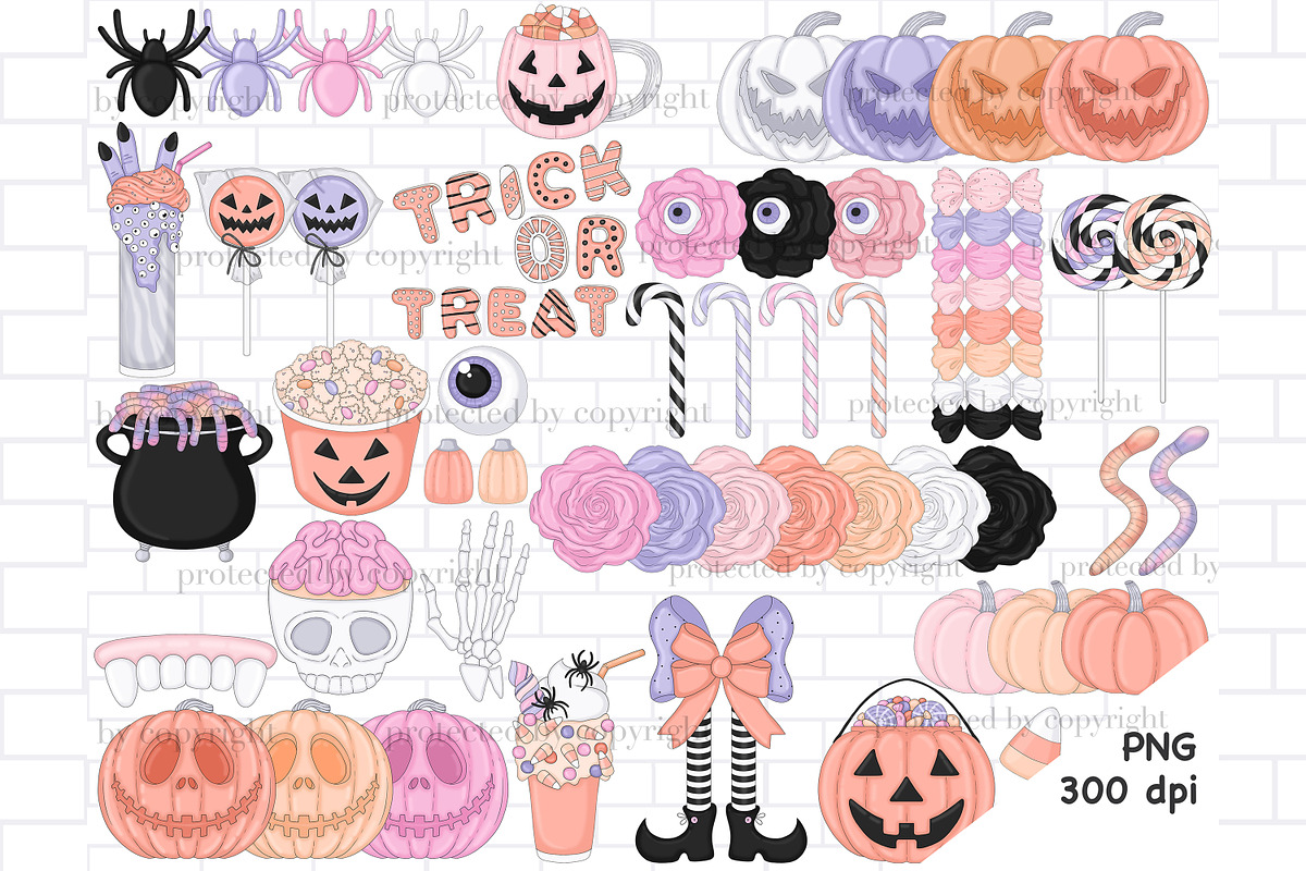 Spooky Clipart, an Illustration by GlamArtZhanna (Photo 2 of 4)