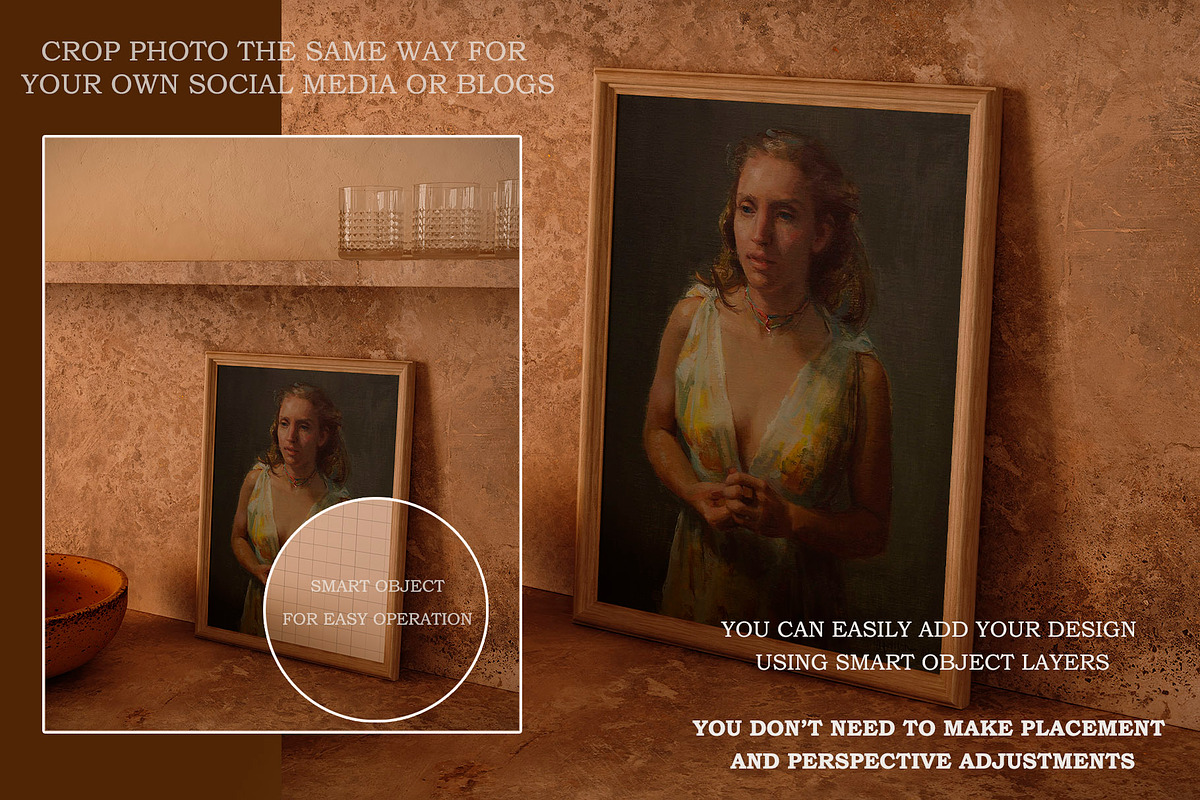 BARCELONA Room Natural FRAME MOCKUP, a Household Mockup by LAMIA DESIGN (Photo 4 of 22)