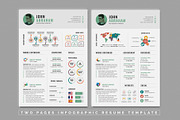 Info-graphic Resume/CV, a Resume Template by White Graphic (Thumbnail 1 of 4)