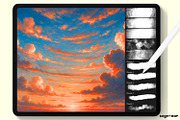Storm and Cloud Procreate Brushes, a Brush Add-On by svgocean (Thumbnail 7 of 9)