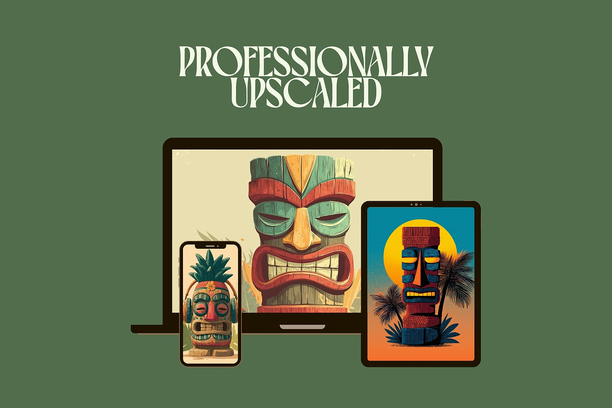 120 Tropical Tiki Mask Illustrations, a Decorative Illustration by Incomelion (Photo 15 of 20)
