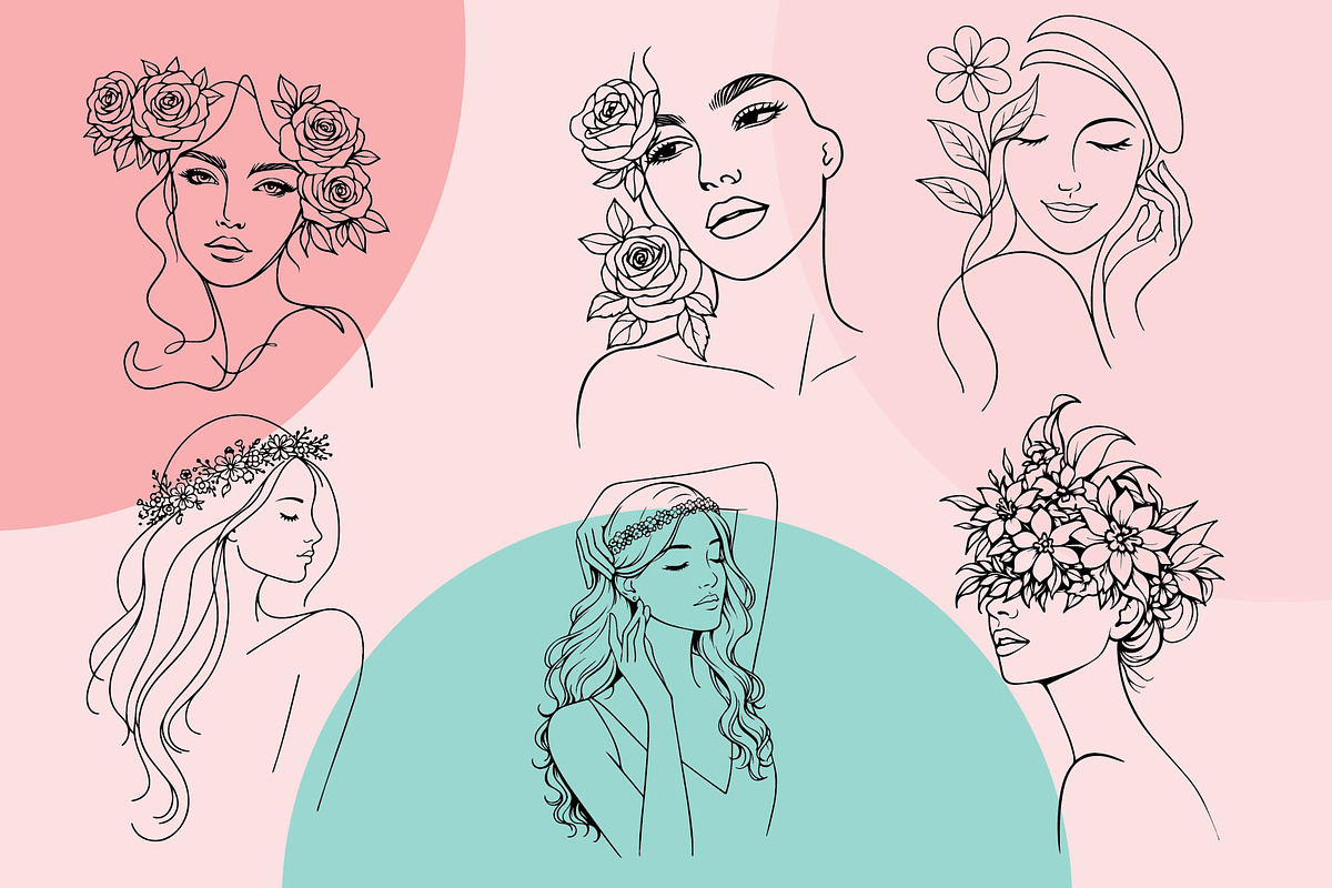 Woman Single Line Art Bundle, an Object Graphic by AIW SOLUTIONS (Photo 4 of 6)