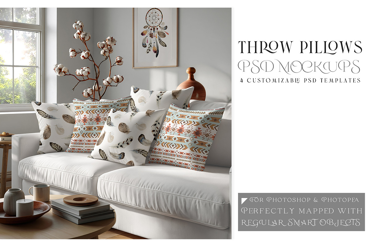 Throw Pillows Mockups, a Household Mockup by mock-ups (Photo 1 of 31)