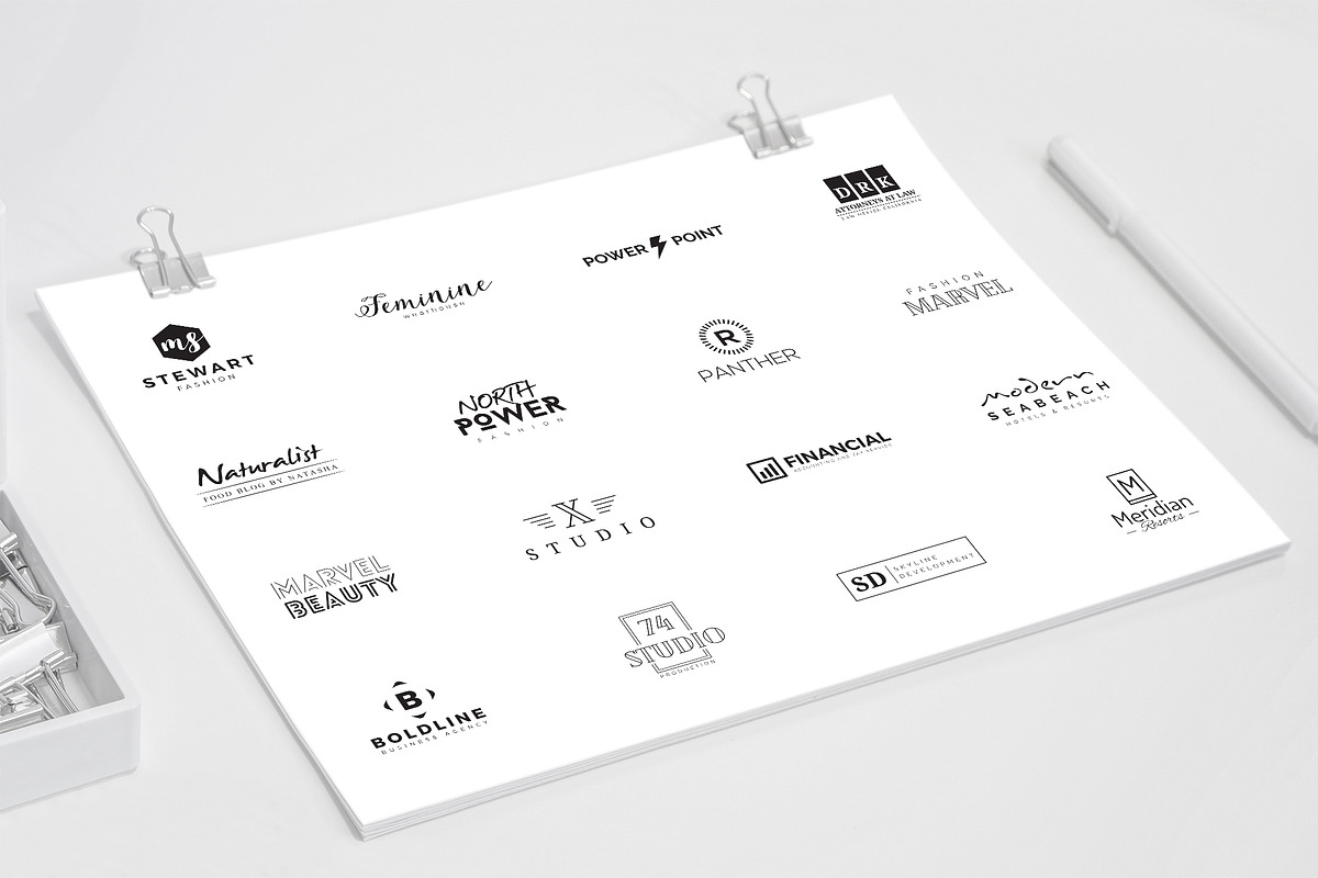 120 Minimal Branding Logo Pack, a Branding & Logo Template by XpertgraphicD (Photo 4 of 7)