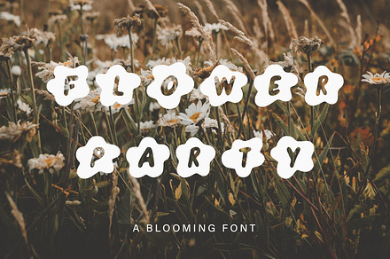 FLOWER PARTY | groovy flower font