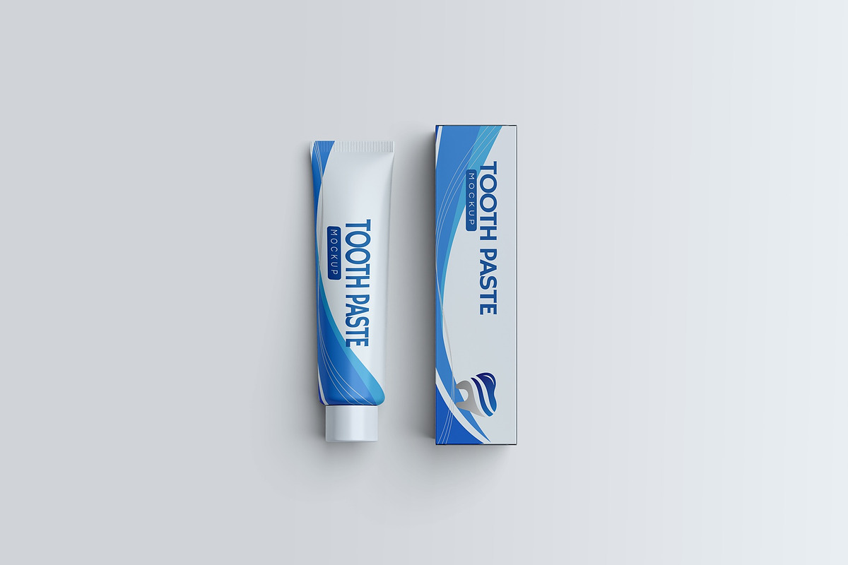 Tooth Paste Mockup, a Packaging Mockup by hokagata (Photo 3 of 4)