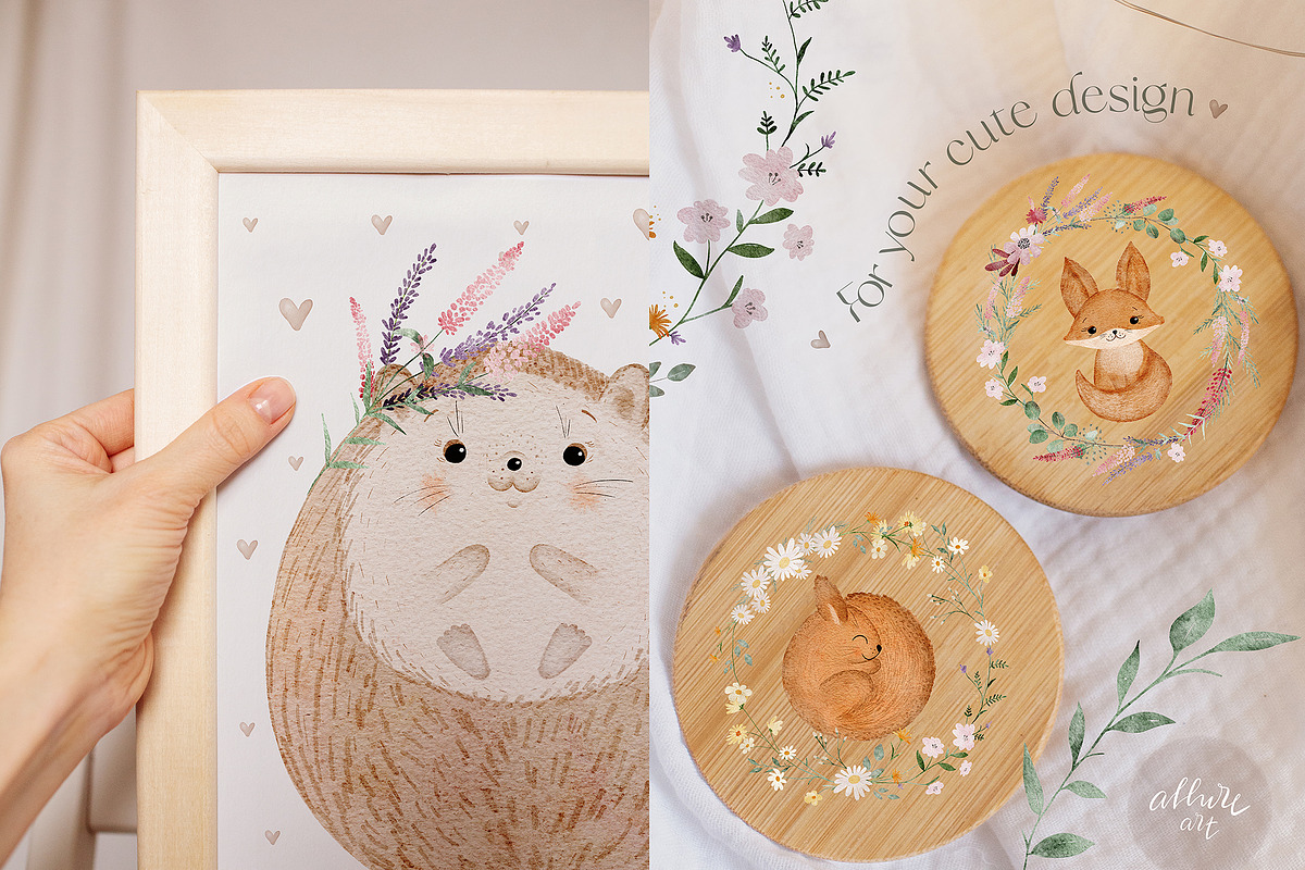 Blossom baby animals kids collection, an Animal Illustration by Allure Art (Photo 7 of 26)