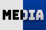 Media 3D editable text effect, a Layer Style Add-On by Hello Muh (Thumbnail 2 of 2)