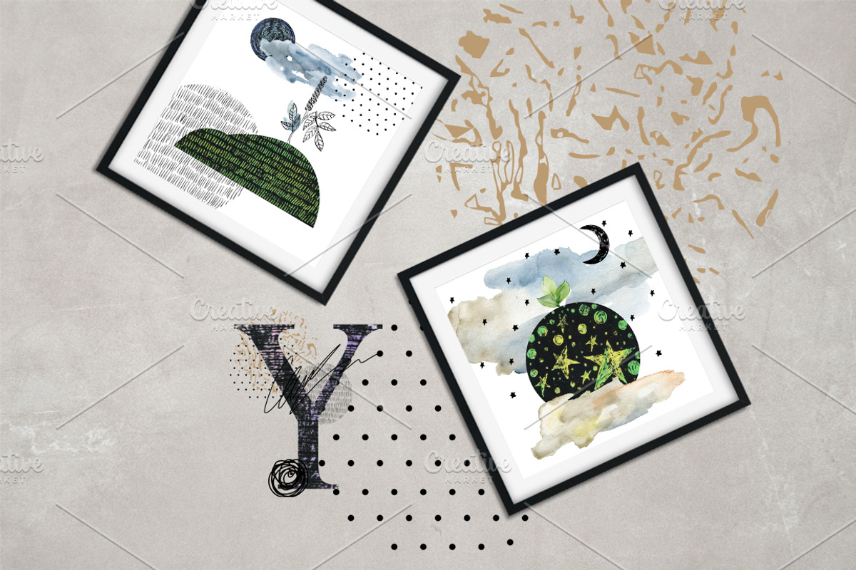 Abstract and floral collection., a Decorative Illustration by TaPilipa (Photo 12 of 13)