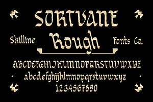 SFC Sortvane, a Blackletter Font by Skilline Supply Co.