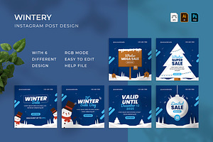 Wintery - Instagram Post, a Print Template by VUNIRA
