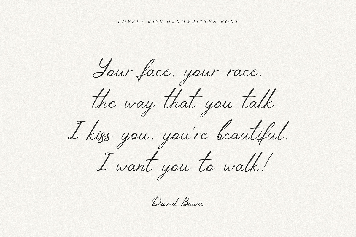 Lovely Kiss script font, a Script Font by CuteDreamyDesign (Photo 3 of 16)