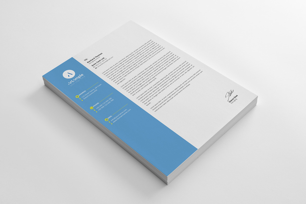 Letterhead bundle, a Stationery Template by art_ample (Photo 5 of 7)