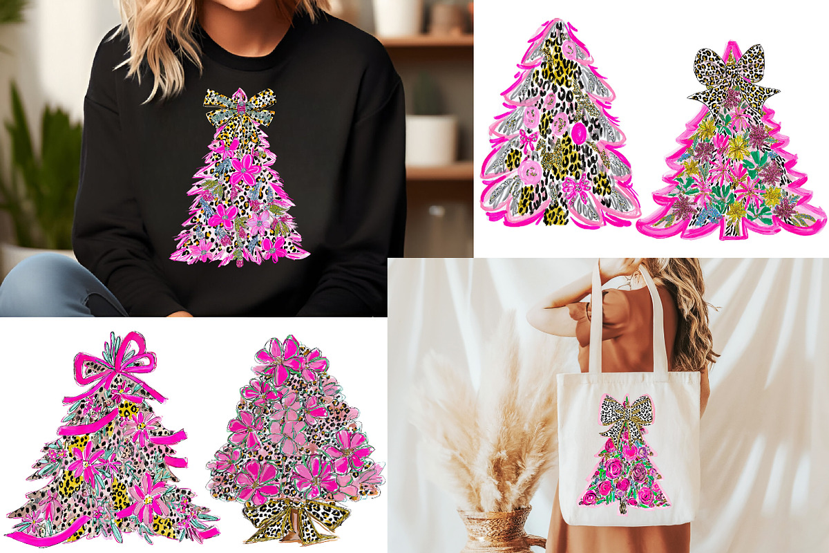Floral Christmas Tree clipart, an Illustration by Designworld (Photo 5 of 6)
