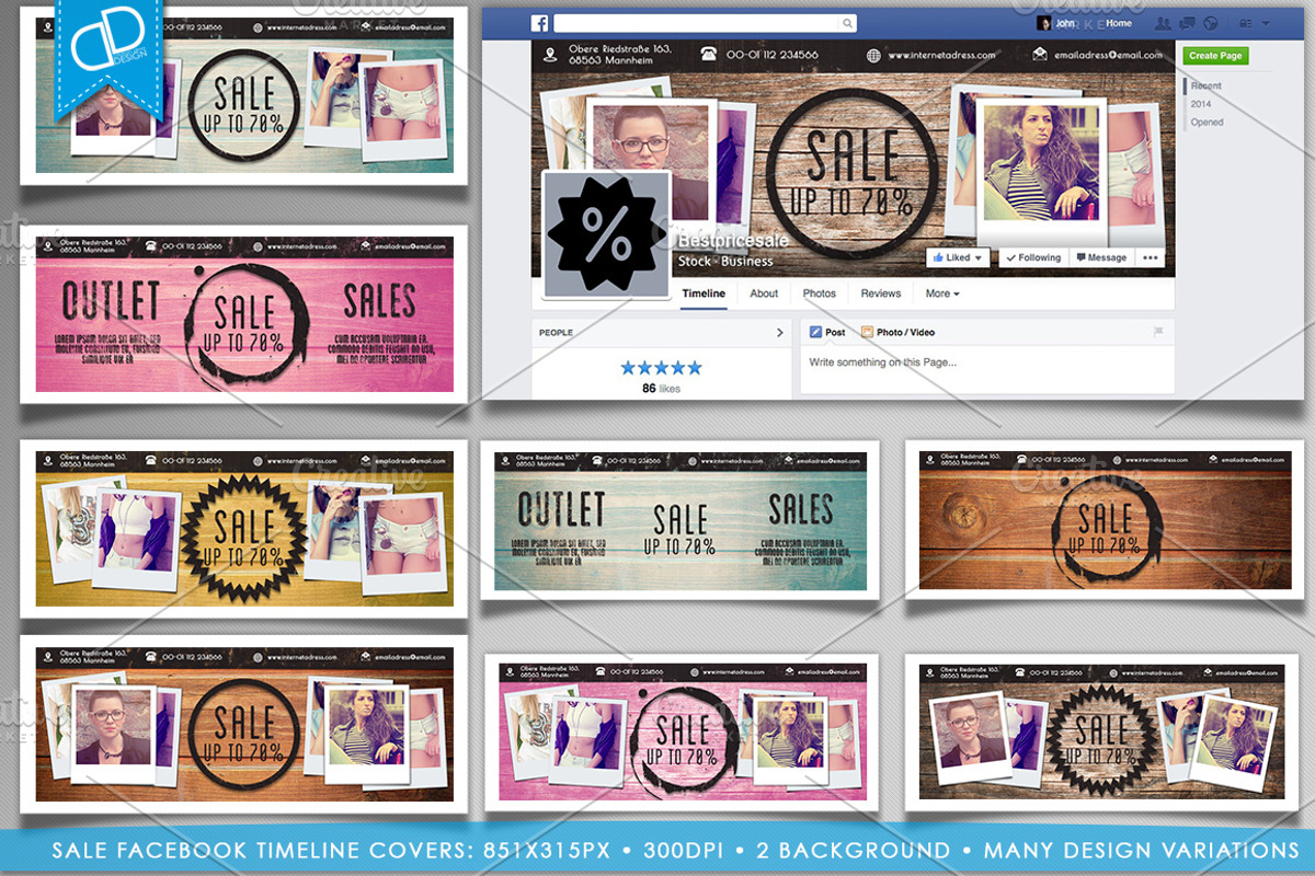 SALE Facebook Timeline Covers, a Social Media Template by cDDesign (Photo 1 of 2)