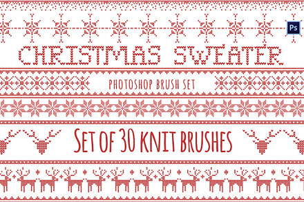 Christmas Sweater Knit Brushes preview 4