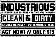 Industrious, a Sans Serif Font by Andrew Hochradel (Thumbnail 1 of 6)