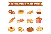 12 Sweet Treats & Artisan Breads, a Food Illustration by jongcreative (Thumbnail 4 of 4)