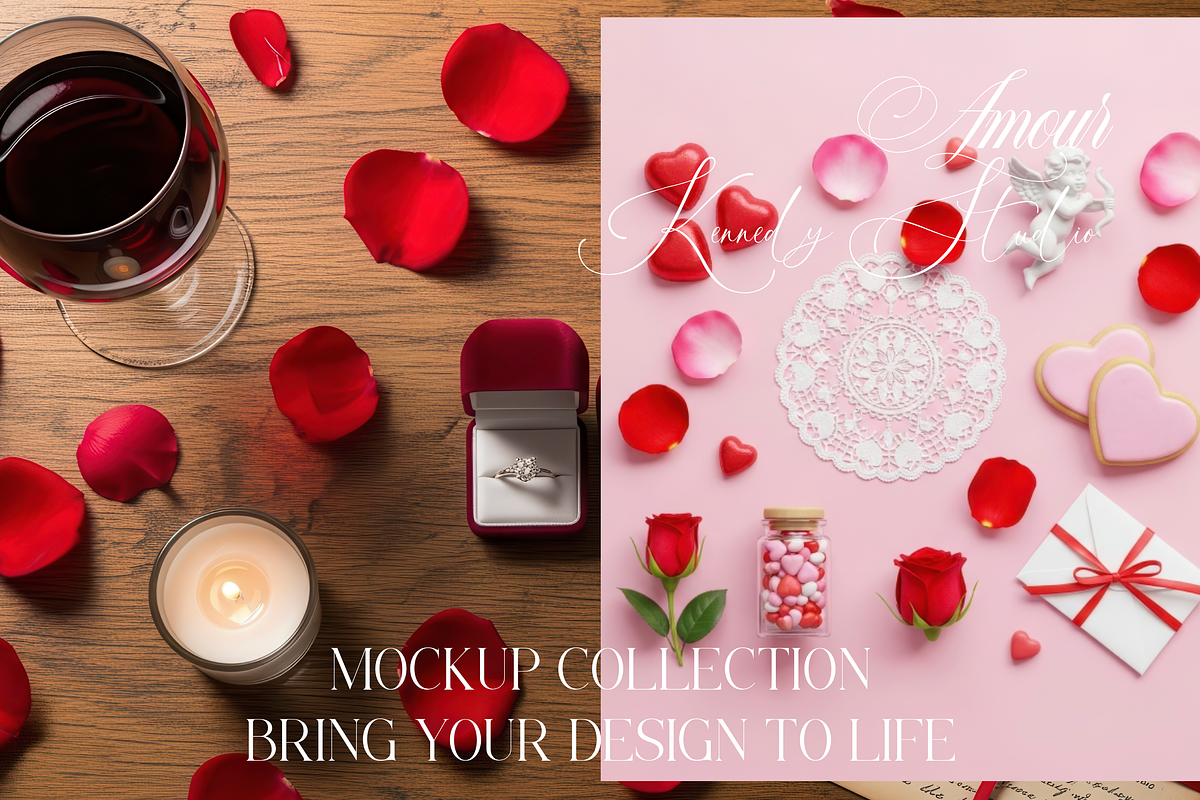 Valentine Aesthetic Desk Mockup 1000, a Packaging Mockup by KennedyStudio (Photo 2 of 11)