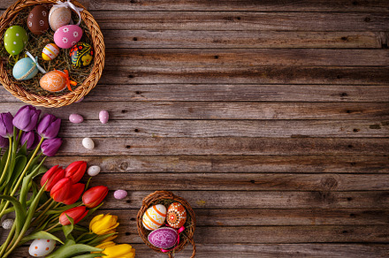 Colorful easter eggs featuring easter, composition, and eggs, a Holiday Photo by Grafvision photography