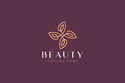 Logo Beauty Natural Swirl Leaf, a Branding & Logo Template by Signatoro (Thumbnail 1 of 2)