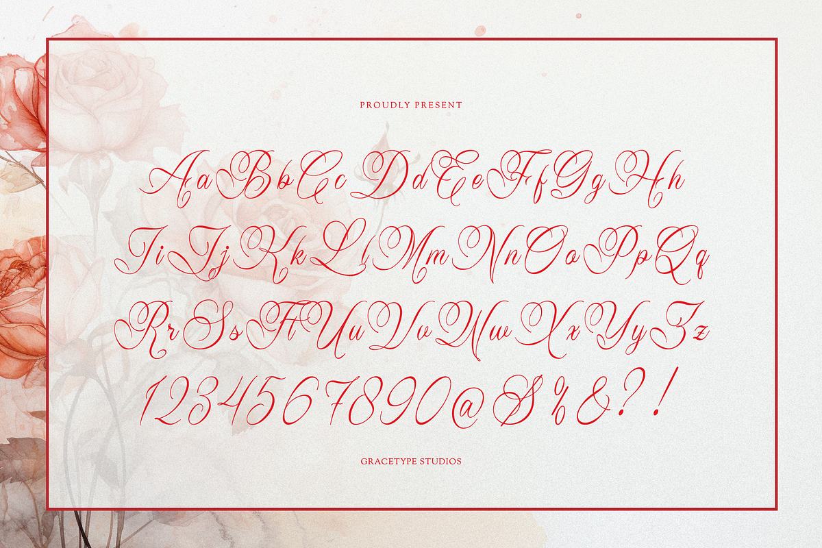 Lim Siendra | Classic Calligraphy, a Script Font by gracetype_studio (Photo 10 of 12)
