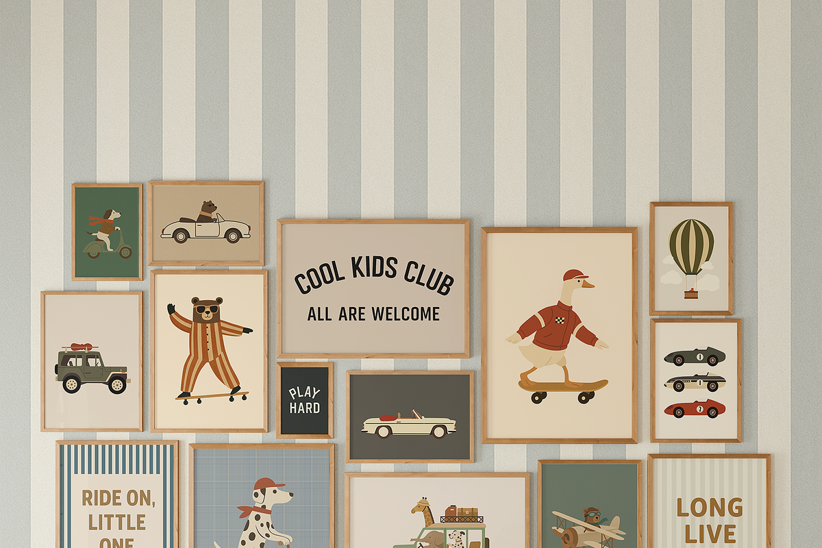 100 Retro Kids Room Prints Bundle –, a Graphic by Malunio (Photo 2 of 5)