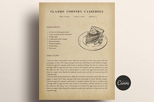 Vintage Recipe Template Canva, a Templates & Theme by OrganizationOasisRo