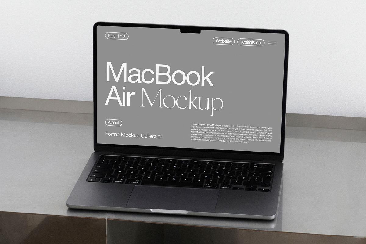 MacBook Air Mockup PSD, a Mac Mockup by Feel This (Photo 2 of 3)