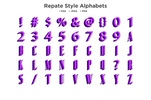 Pepate Style Alphabet Abc Typography