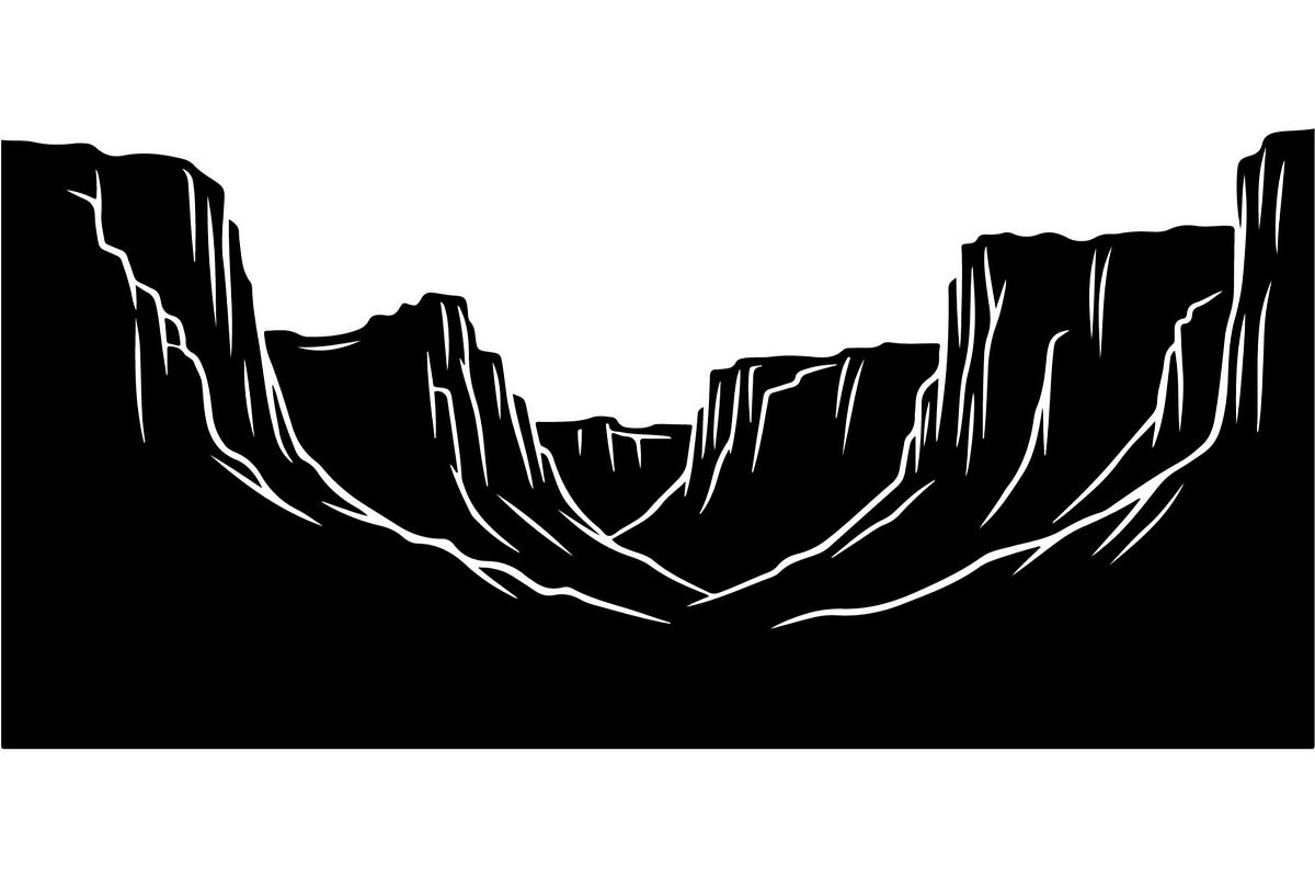 Cliff Landscape Silhouette, an Object Graphic by Creativeshirt (Photo 19 of 20)
