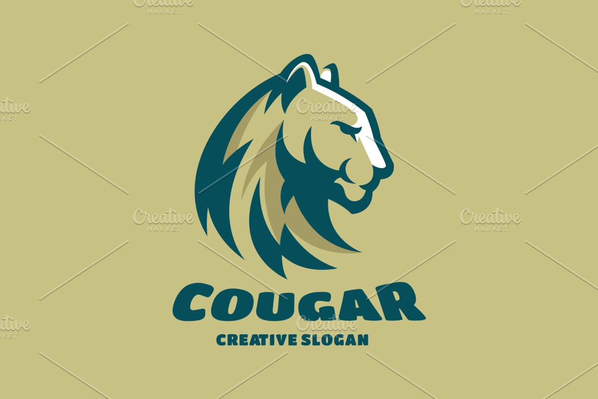 Cougar Mascot Logo Template, a Branding & Logo Template by EndR_ID (Photo 2 of 2)