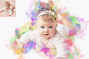 Pastel Watercolor Photoshop Action