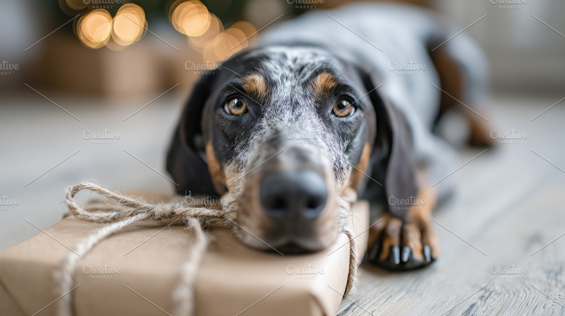 Cute dachshund lying on the floor, an Animal Photo by MistyDay