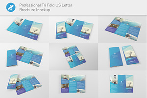Tri Fold Brochure Mockup, a Print Template by zokidesign