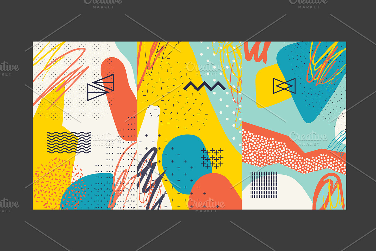 Abstract compositions and cards set, a Pattern Graphic by pixelwerk (Photo 2 of 4)