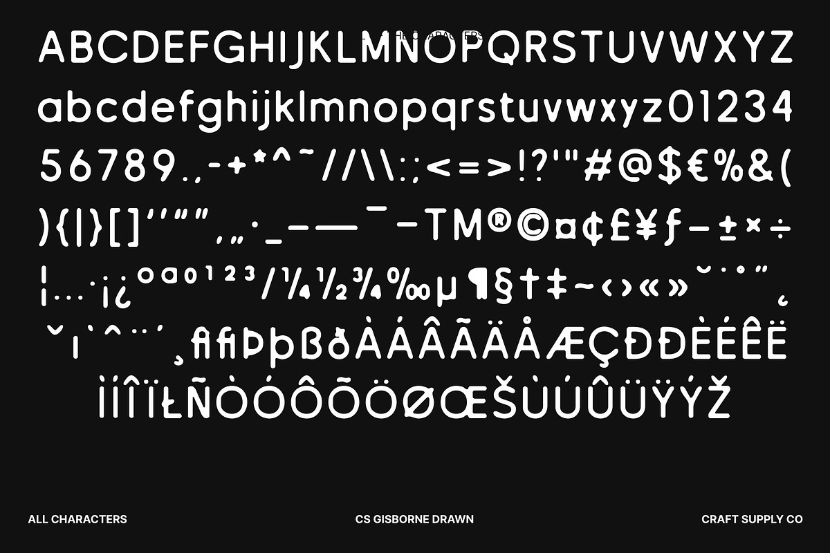 CS Gisborne Drawn, a Sans Serif Font by Craft Supply Co. (Photo 8 of 8)