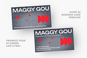 Event DJ Business Card Template, a Business Card Template by vinyljunkie (Thumbnail 1 of 3)