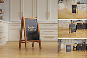 Wooden Stand Board Mockup, an Advertising Mockup by MrLetters (Thumbnail 1 of 5)