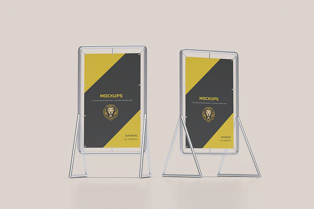 Banner Frame Mockup, an Advertising Mockup by zpackcreative (Photo 3 of 4)