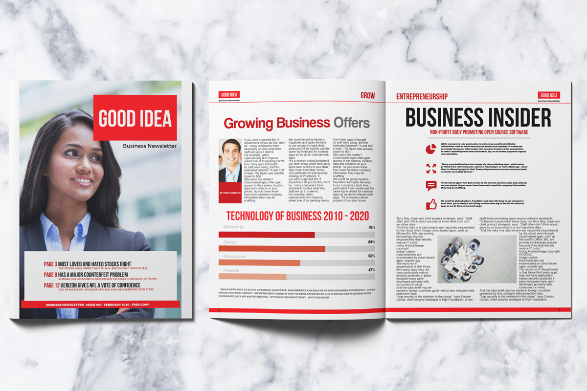 Business Newsletter Pack, a Brochure Template by Boris Cupac (Photo 2 of 16)
