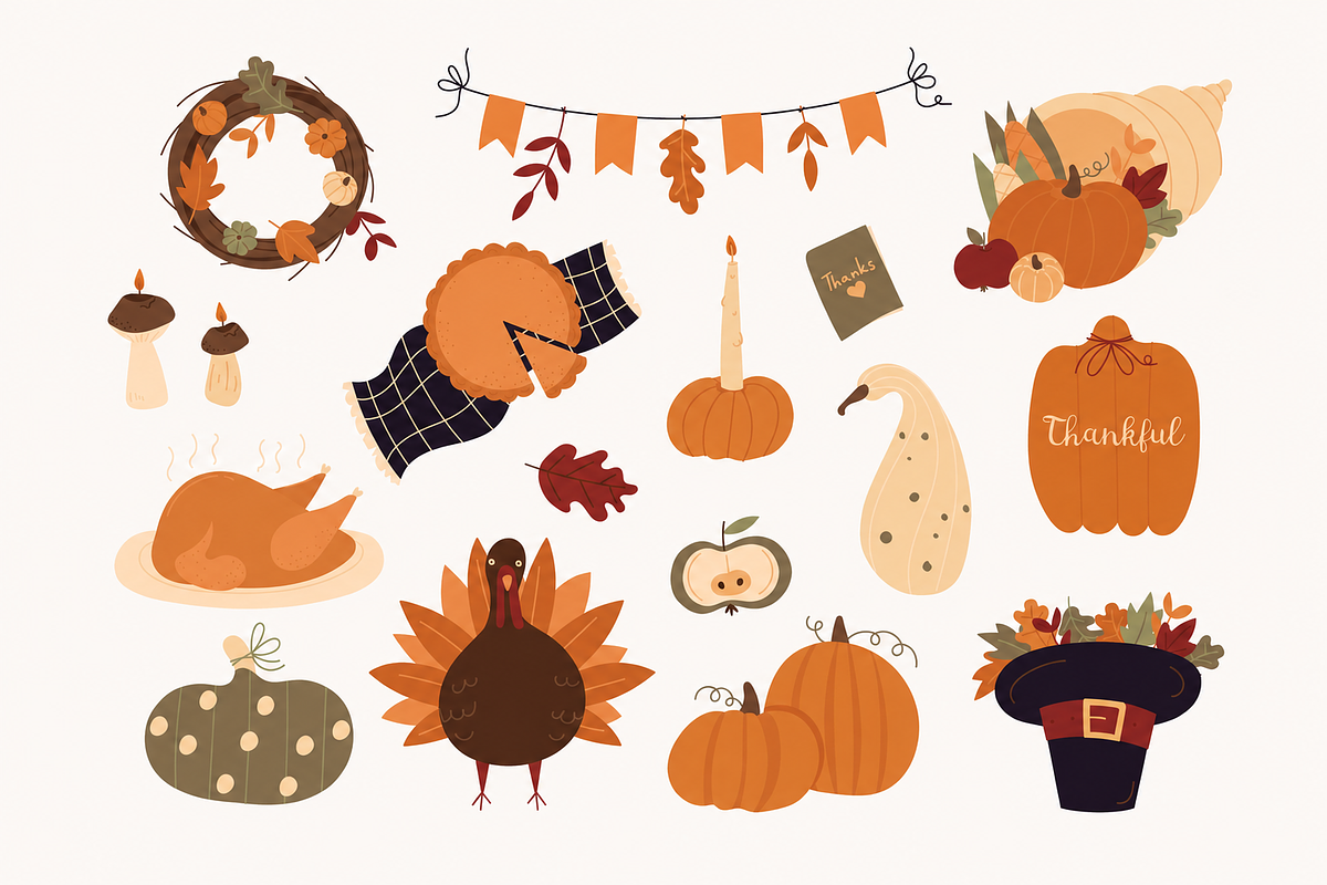 Thanksgiving Illustrations Bundle, a Seasonal Illustration by Anna Studio (Photo 12 of 13)