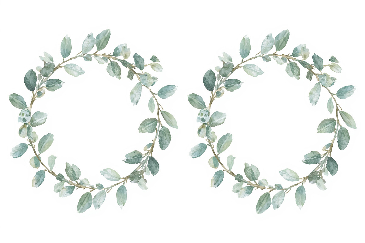 Watercolor Botanical Wreath Clipart, a Graphic by Creativeshirt (Photo 8 of 13)