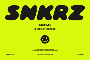 SNKRZ - Chunky Streetwear Font, a Sans Serif Font by pixelbuddha.net